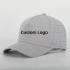 Custom Logo Embroidery Print 5-6 Panels Laser Cut Hole Baseball Cap Waterproof Performance Sports Dad Hat & Golf Cap