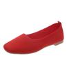 Fashion Women's Ballet Flats Knitting Casual Shoes Slip-on Cute Ballerina Casual Leather Without Heels Comfortable Low Price Shoe New In