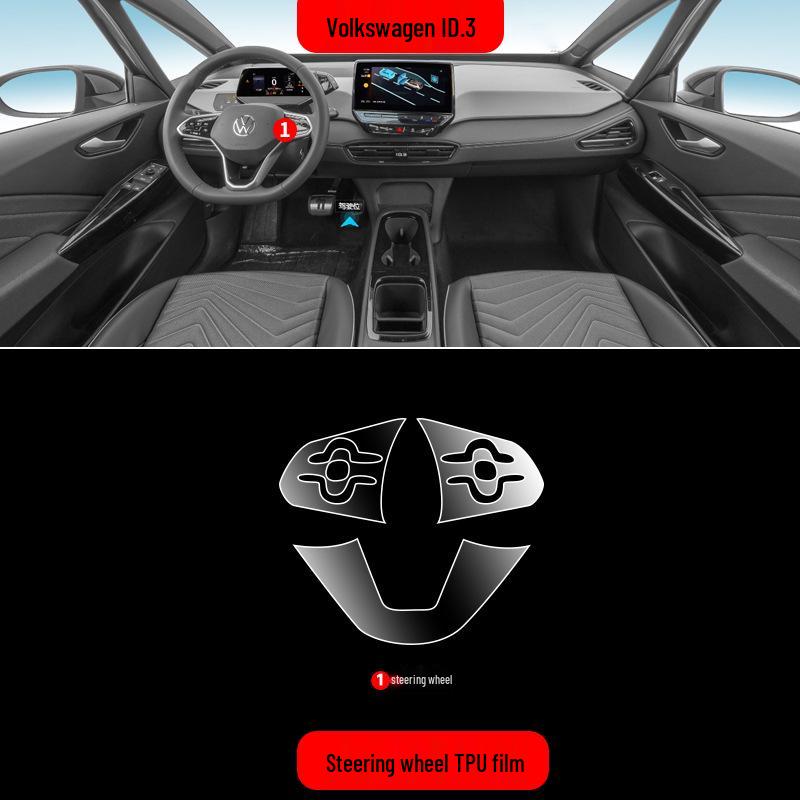 Volkswagen ID3 Center Console Protection Film: Fits 26 Models, Includes Navigation Screen Tempered Glass.