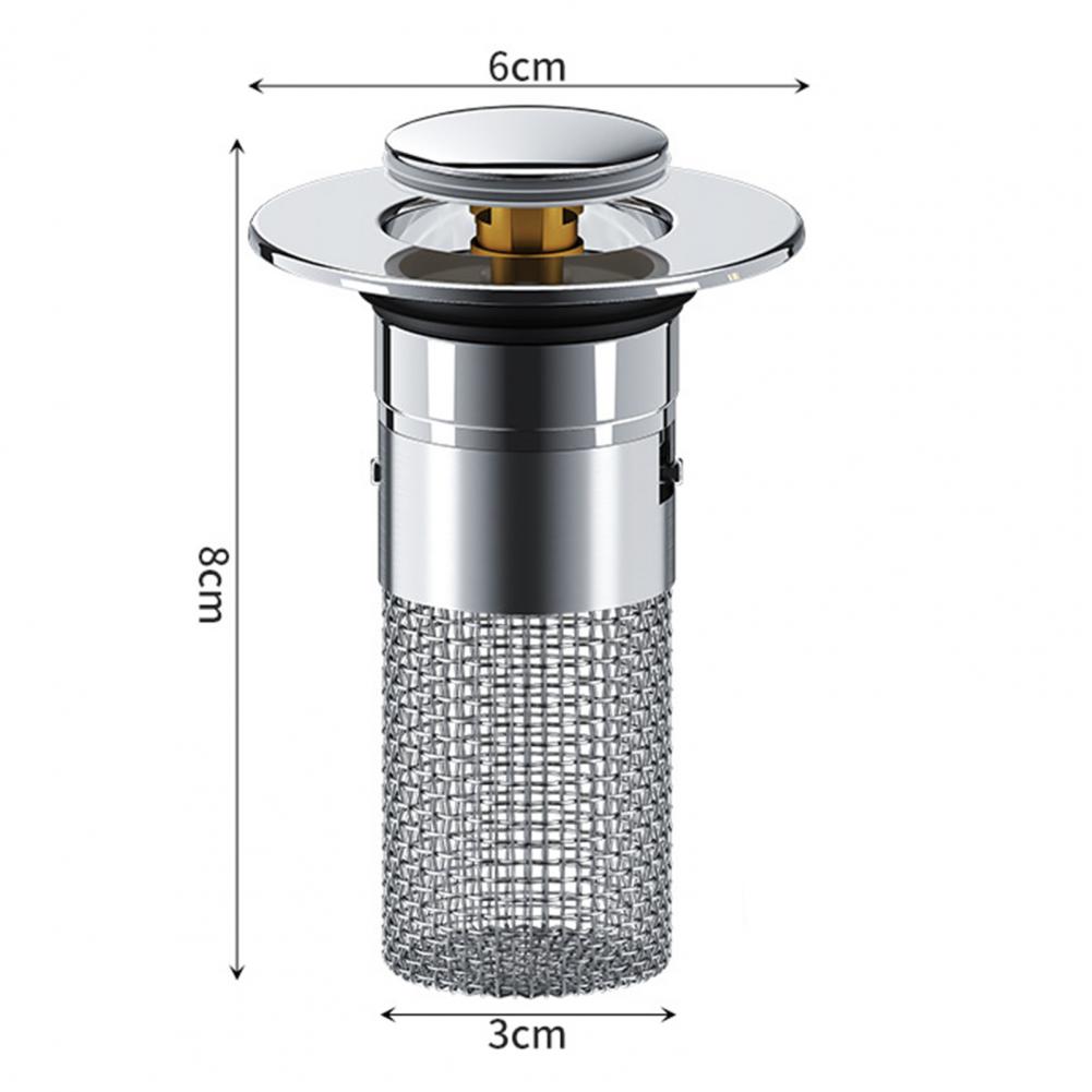 Easy Sink Drain Filter Pop-up Bathroom Sink Drain Filter Stainless Steel Bathroom Sink Drain Filter Floor for Multifunctional