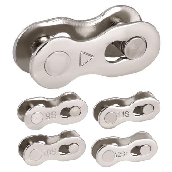 Chain Link Connector Metal Tensile Break-Proof Bike Chain Buckle Easy Disassembly Bike Chain Buckle for 8/9/10/11/12-Speed Chains