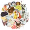 50 PCS Watercolor Animals Sticker Kids Toys Gifts Colorful Cute Cartoon Stickers To DIY Laptop Luggage Skateboard Guitar Decals