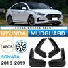 Аксессуары для экстерьера автомобиля Брызговики для Hyundai Sonata 2018- Защитные щитки от брызг шин для защиты крыла Комплект из 4 штук Черного цвета