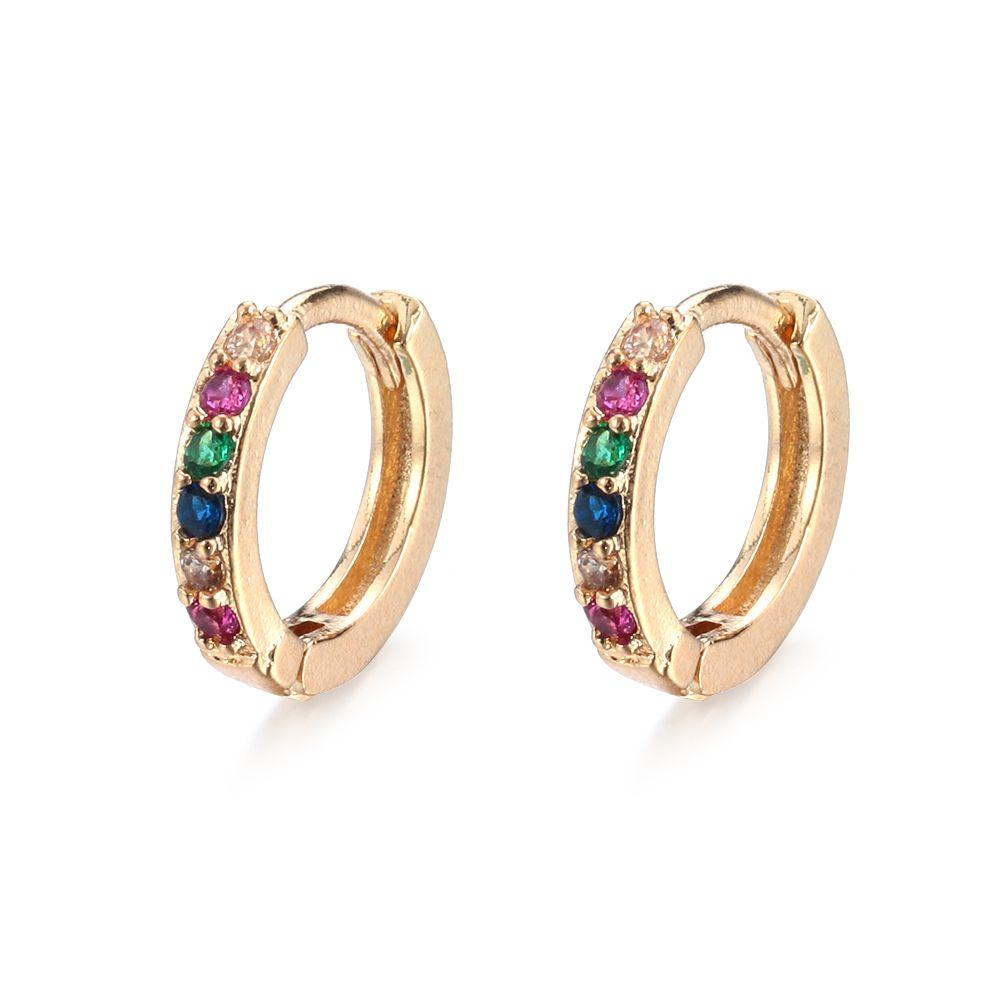 Daith Conch Snug Nose Ring CZ Ear Piercing Zircon Ear Stud Colorful CZ Earrings Cubic Zirconia