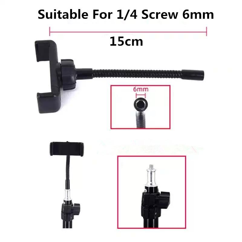 Flexible Hose Arm Cell Phone Clip Holder For Led Selfie Ring Lamp Replacement Kit 360 Degree Mount Mobile Phone Holder Clamp