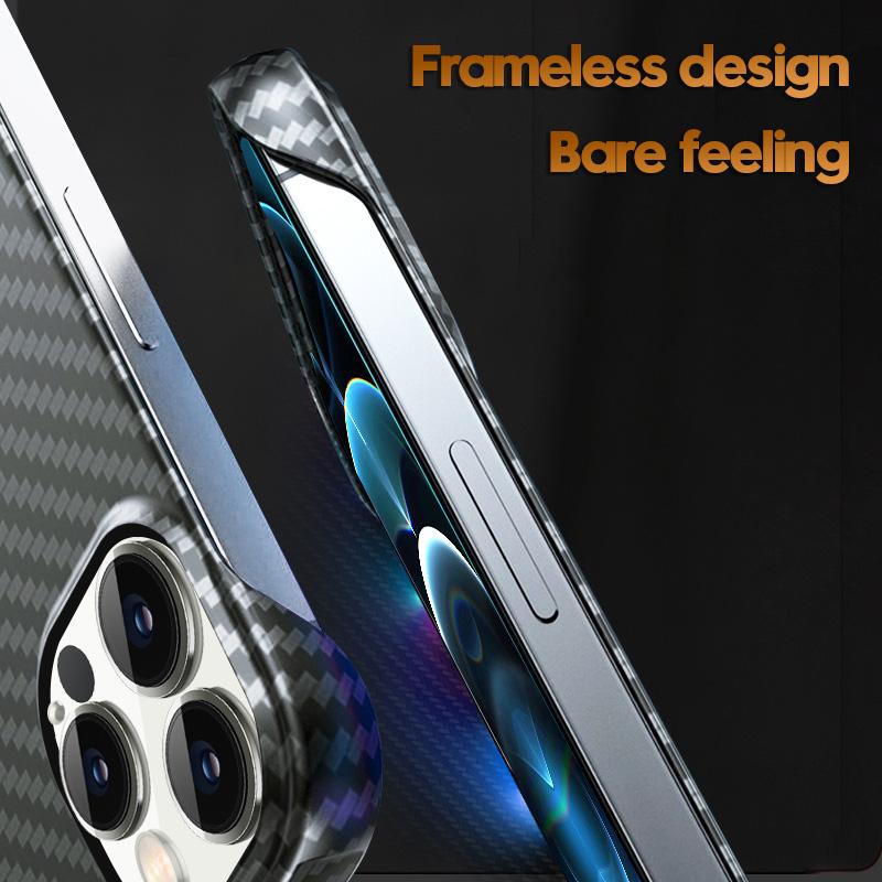Ультратонкий безрамочный матовый чехол из углеродного волокна для Iphone 13 12 Mini 11 Pro Max I Phone 13 Promax X Xs Xr 7 8 Plus Se 3