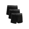 Трусы-боксеры с логотипом на талии, 3 пары, мужское нижнее белье, черное 1387427-001