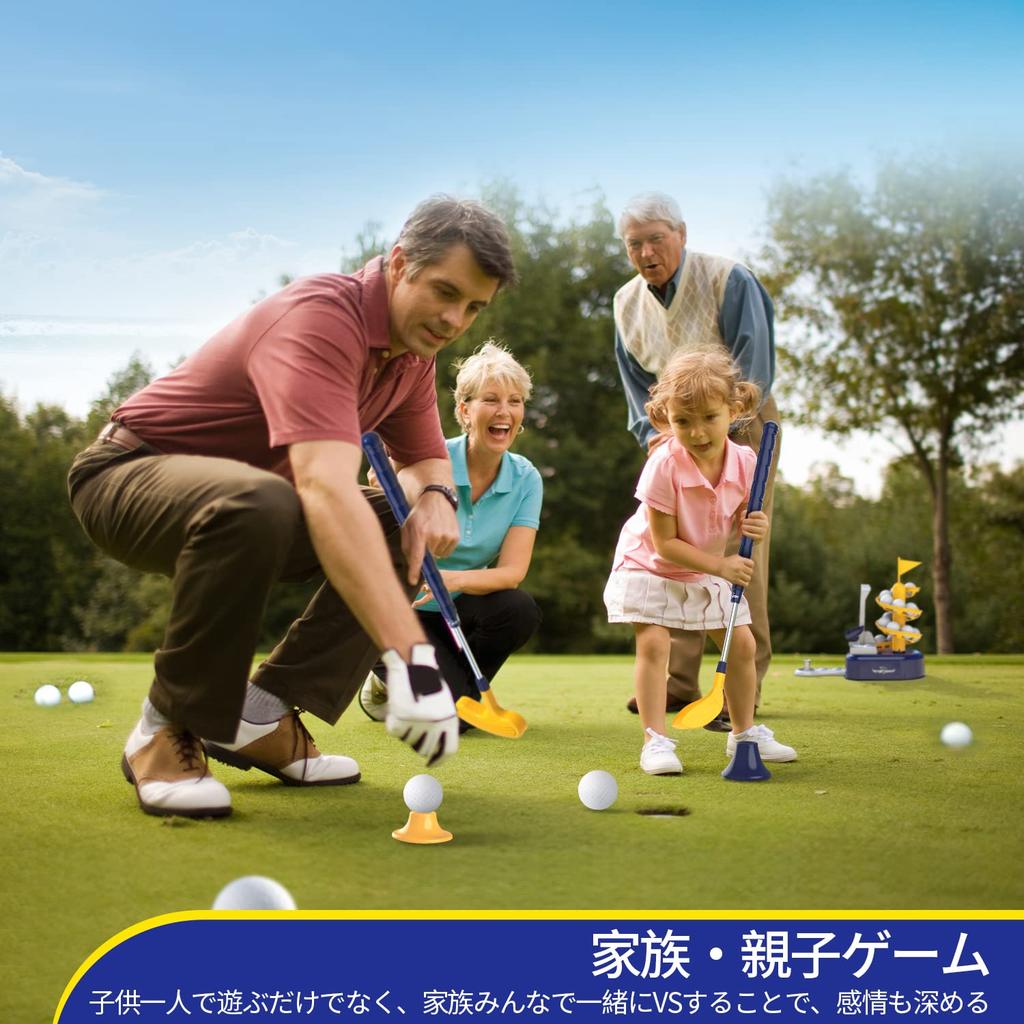 EagleStone Golf Toy Children Golf Set Indoor Game Golf Practice Outdoor Sports Toy 15 Balls Mini Golf Trainer Parent and Child Home Use Family Sports