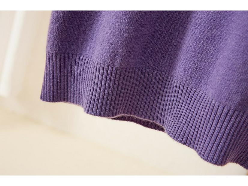 Высококачественный женский свитер из шерстяного трикотажа с круглым вырезом в стиле Miu и коротким рукавом для ранней осени