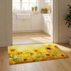 Sunflower Painting Floor Mat Flannel Door Mat Non-Slip Bedroom Living Room Home Decor