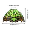 Stained Glass Lampshade, 8 "green Dragonfly Handmade Lampshade, Suitable for Chandelier Wall Lamp Replaceable Pendant Lamp Shade
