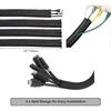 [152 pieces] Wire Management Organizer Kit (Black)