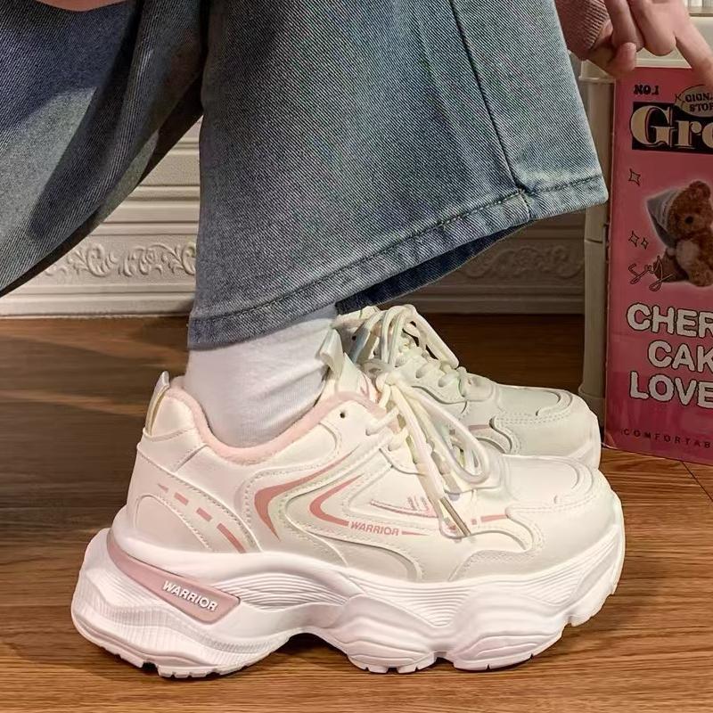 Huili 2024 Winter New Women's Shoes Ankola Red Dad Shoes Piled and Thickened, Cold-proof and Warm Thick-soled Cotton Shoes