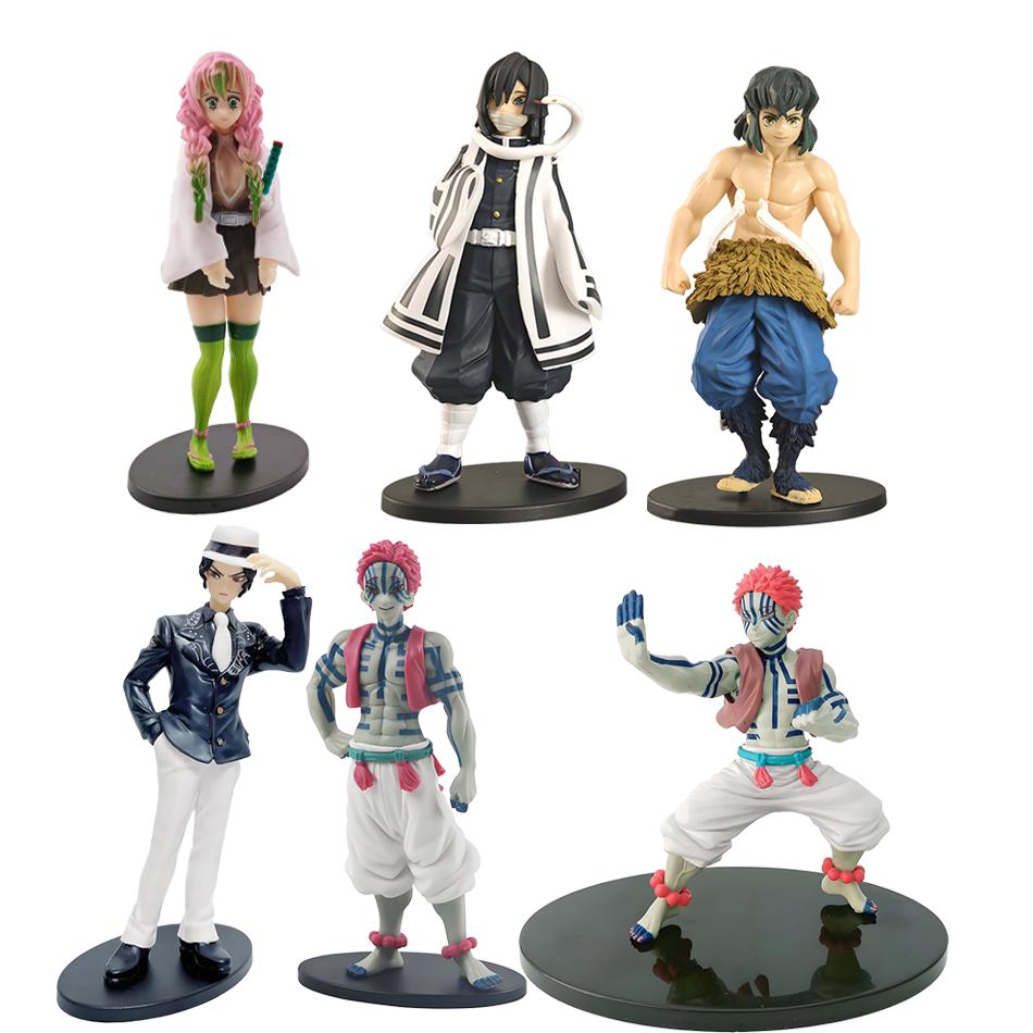 Аниме Фигурка Истребитель Демонов - Камадо Тандзиро с Агацума Дзэницу и Нэдзуко ПВХ Модель Игрушки Kimetsu No Yaiba Воины