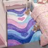 Sweet Heart Large Area Carpet Pink Purple Line Art Rug Soft Floor Mat For Bedroom Kids Room