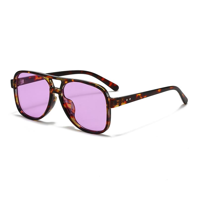 Fashion European and American pilots men's UV-proof sunglasses women's plain face small trend versatile sunglasses