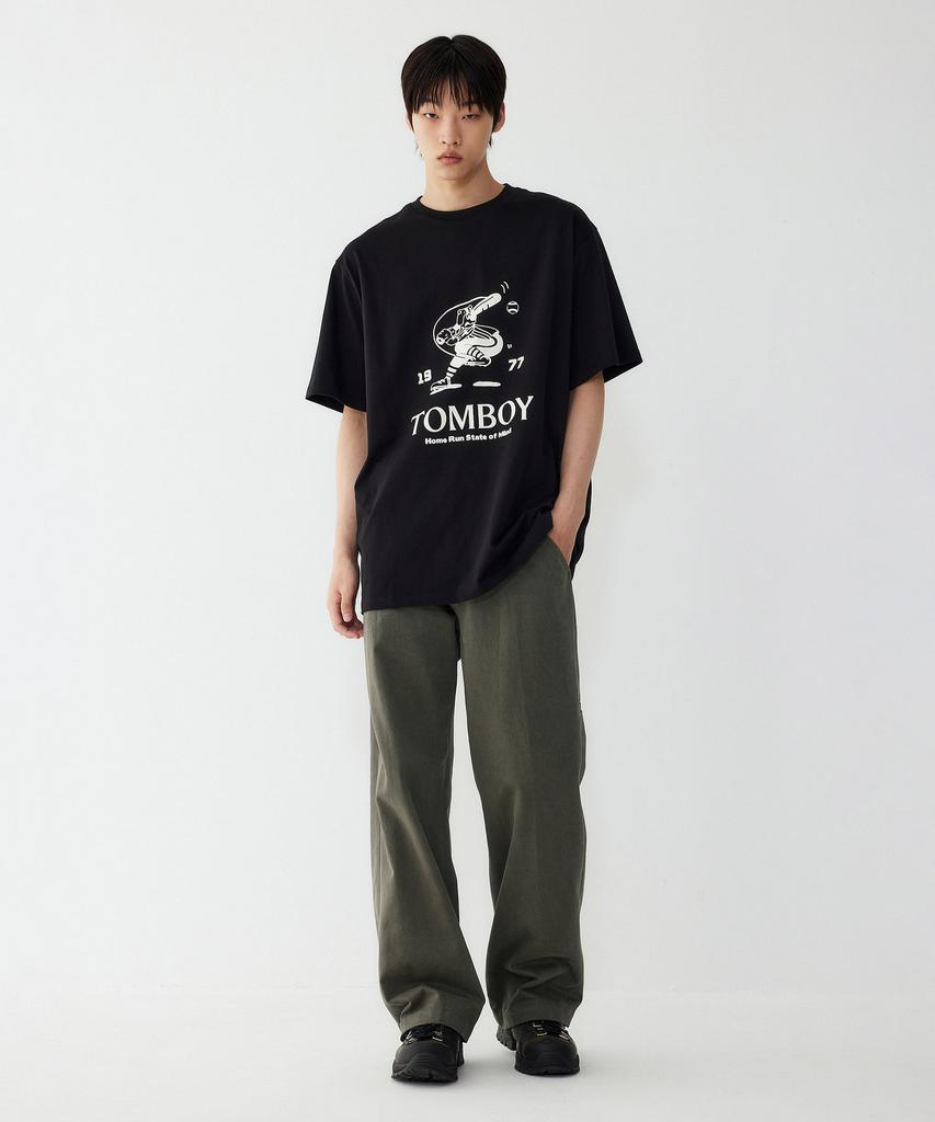 STUDIO TOMBOY [Мужские] Прямые хлопковые брюки_Хаки 9155331202