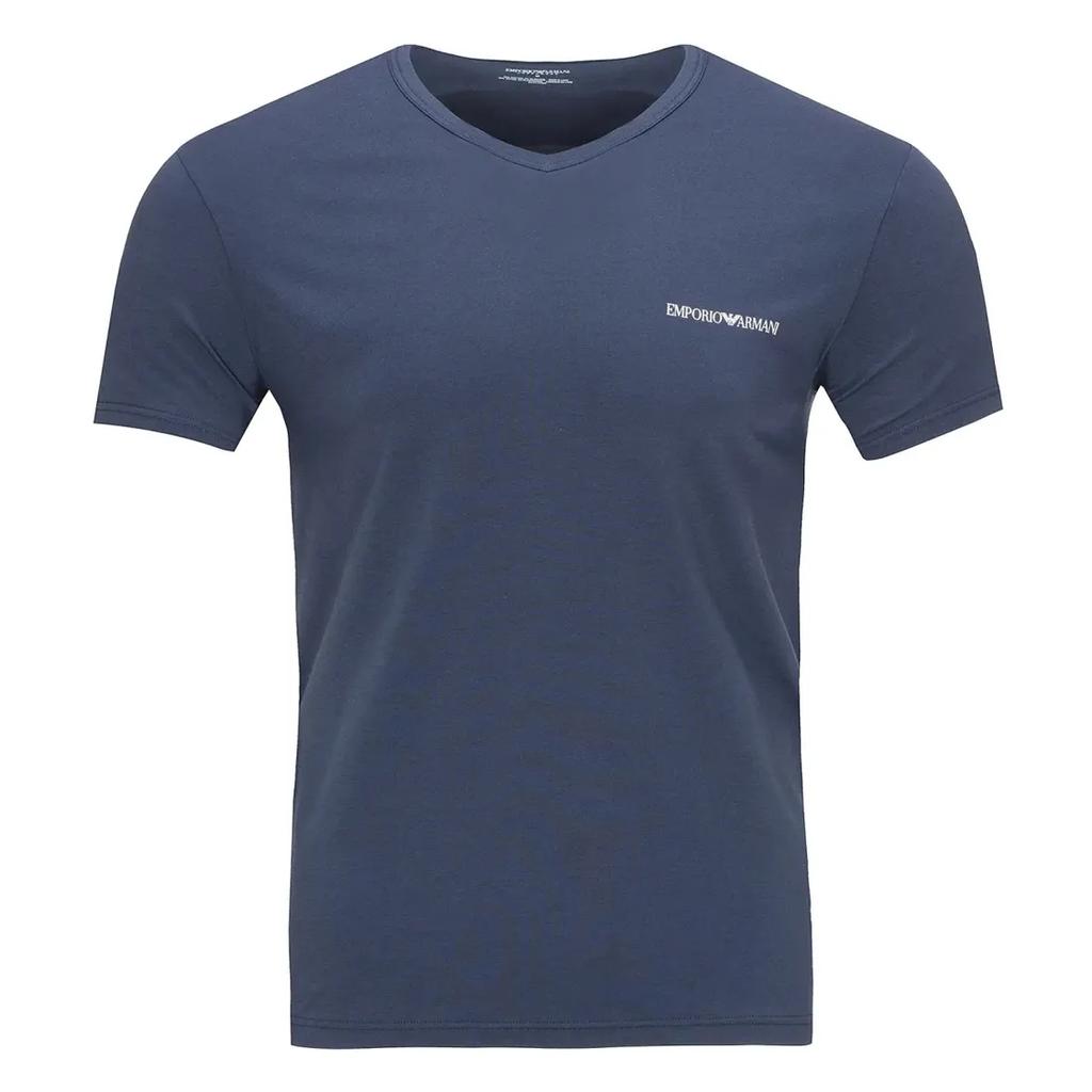 Emporio Armani t-shirt koszulka męska granatowa v-neck 111849-1P717-17135 M