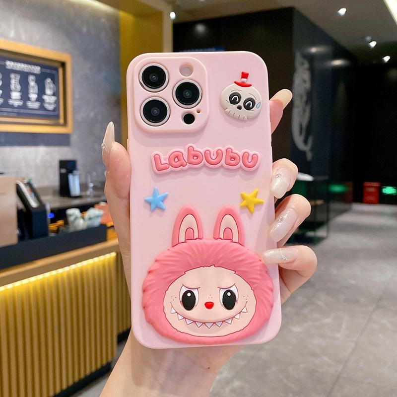 Новый Labubu подходит для чехла на мобильный телефон Huawei nova Y90, забавная кукла, Honor 100, трехмерный мультяшный мягкий чехол