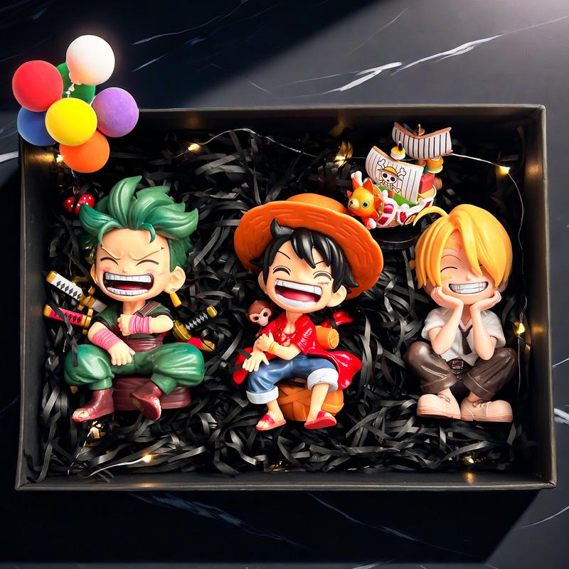 Аниме One Piece Украшение на центральную консоль автомобиля с Луффи и Зоро - Аксессуар для украшения интерьера.
