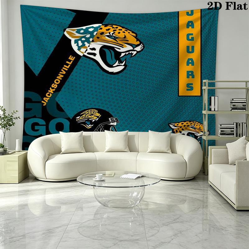 Jacksonville Jaguars Wall Tapestry Aesthetic Wall Hanging Printed Fabric Blanket Decorative Tapestries for Bedroom Living Room Home Decor