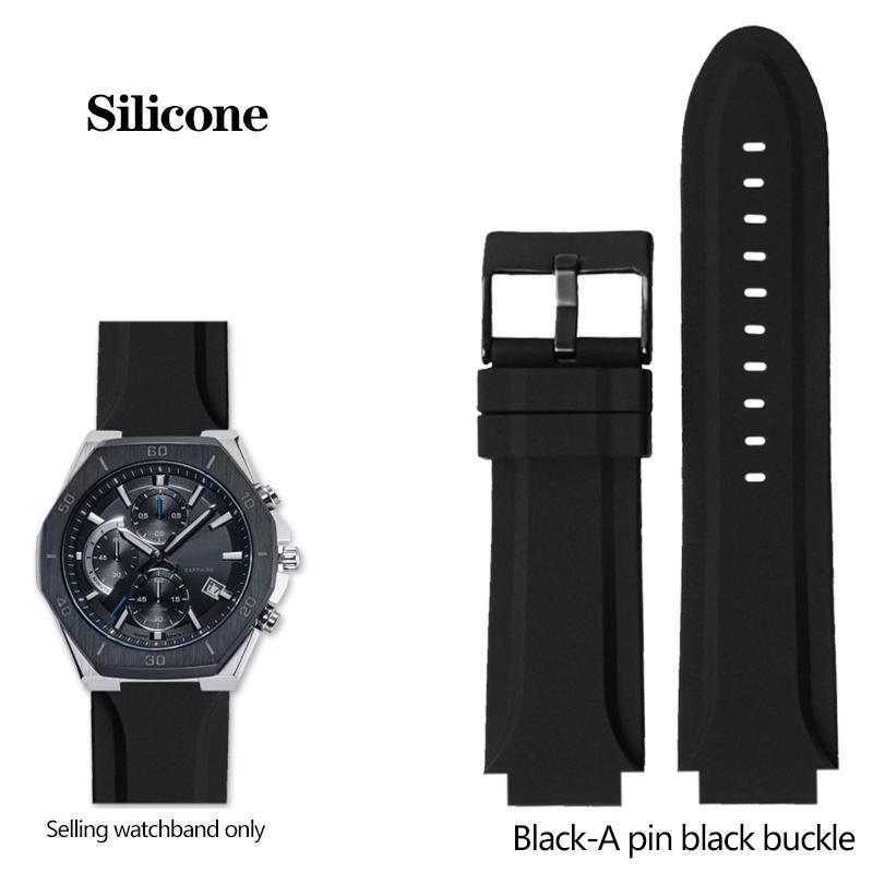 ONENew Нейлоновый холщовый ремешок для часов с кожаным дном для серии Casio Edifice GST-B400 EFB-680 ECB-10D Ремешок для часов Силиконовый ремешок БраслетMN