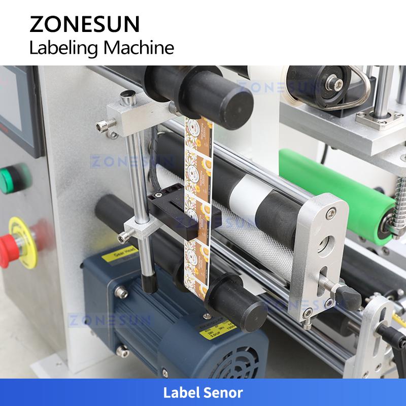 ZONESUN Полуавтоматическая машина для этикетирования круглых бутылок ZS-TB100 (одностороннее/двустороннее)
