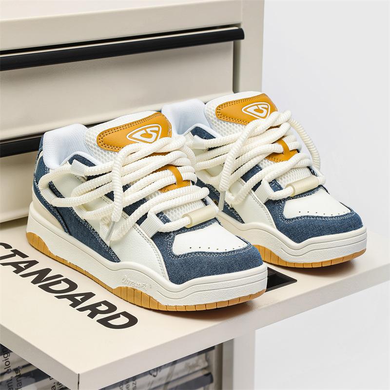 Japanese dreadlocks sports skateboard little white bread shoes retro couple casual versatile board shoes tide