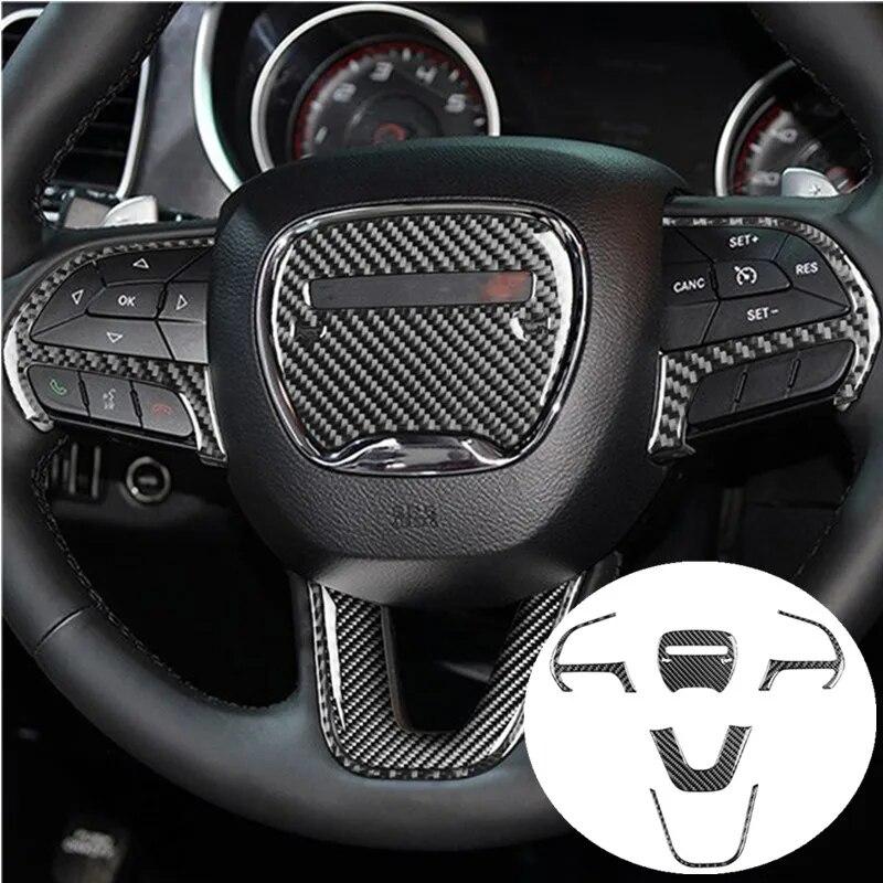 Car Interior Decoration Protection Carbon Fiber Sticker For Dodge Charger 2015-up Deluxe Auto Styling Accessories