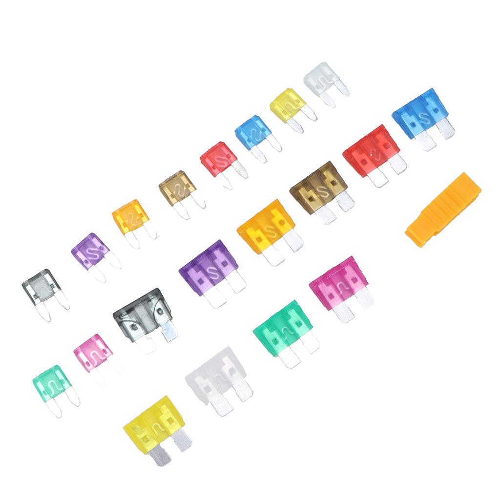 220pcs Blade Fuse Assortment Small Medium Size 2 3 5  7.5 10 15 20 25 30 35AMP for Car Trucks ATVs