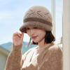 Middle Aged Elderly Women's Winter Thick Woolen Warm Hat Cycling Cold Protection Ear Protection Knitted Yarn Hat