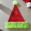Fluorescent Green Santa Hat Glow-in-The-Dark Christmas Party Hat for Adults Kids Festive Holiday Photo Prop