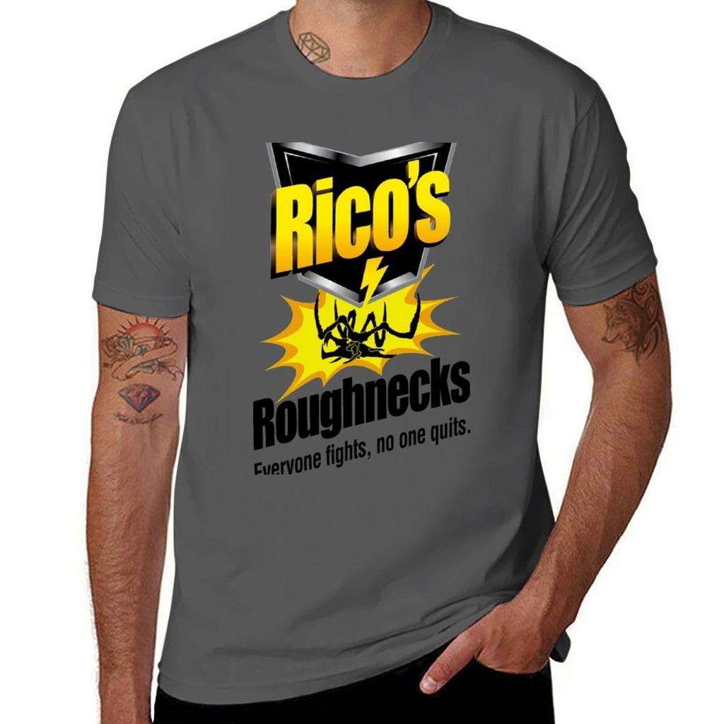 Ricos Roughnecks Классическая футболка Футболка футболки для мужчины хлопок мягкие мужские футболки хлопок Футболка