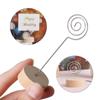 Clamp Round Shape Base Wedding Supplies Wooden Clamps Stand Place Card Picture Frame Photos Clips