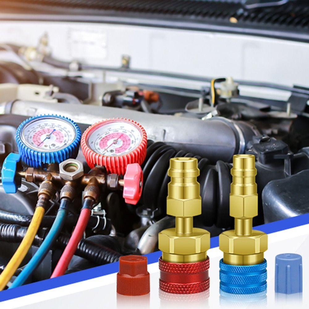1/2 шт. Комплект быстроразъемных муфт для хладагента с автоматическим отключением, AC-фитинги для шлангов, разъемы для автомобильного кондиционера