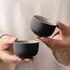 6PCS Black Tea Cup Heat-resistant Single Cup Household Tea Bowl Home
