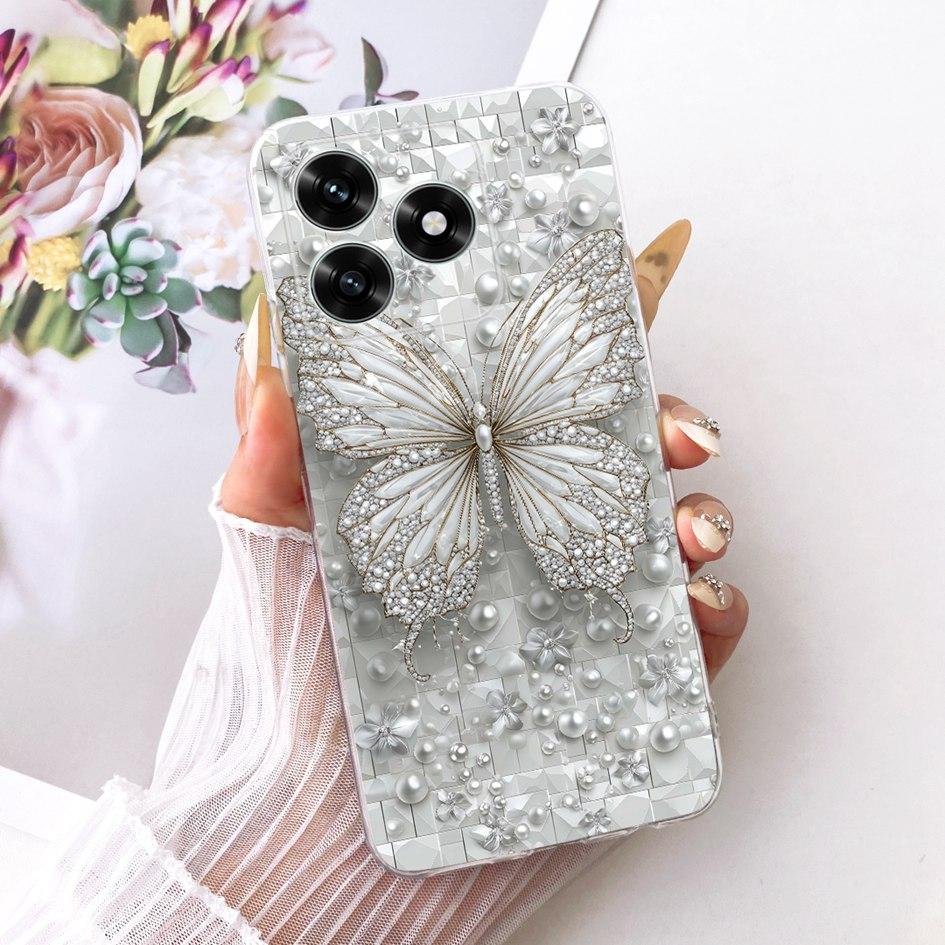 Case For Honor X5c Plus Cover 2025 New Fashion Flower Butterfly Soft Clear Silicone Phone Cases For Honor X5c 4G HonorX5c Fundas