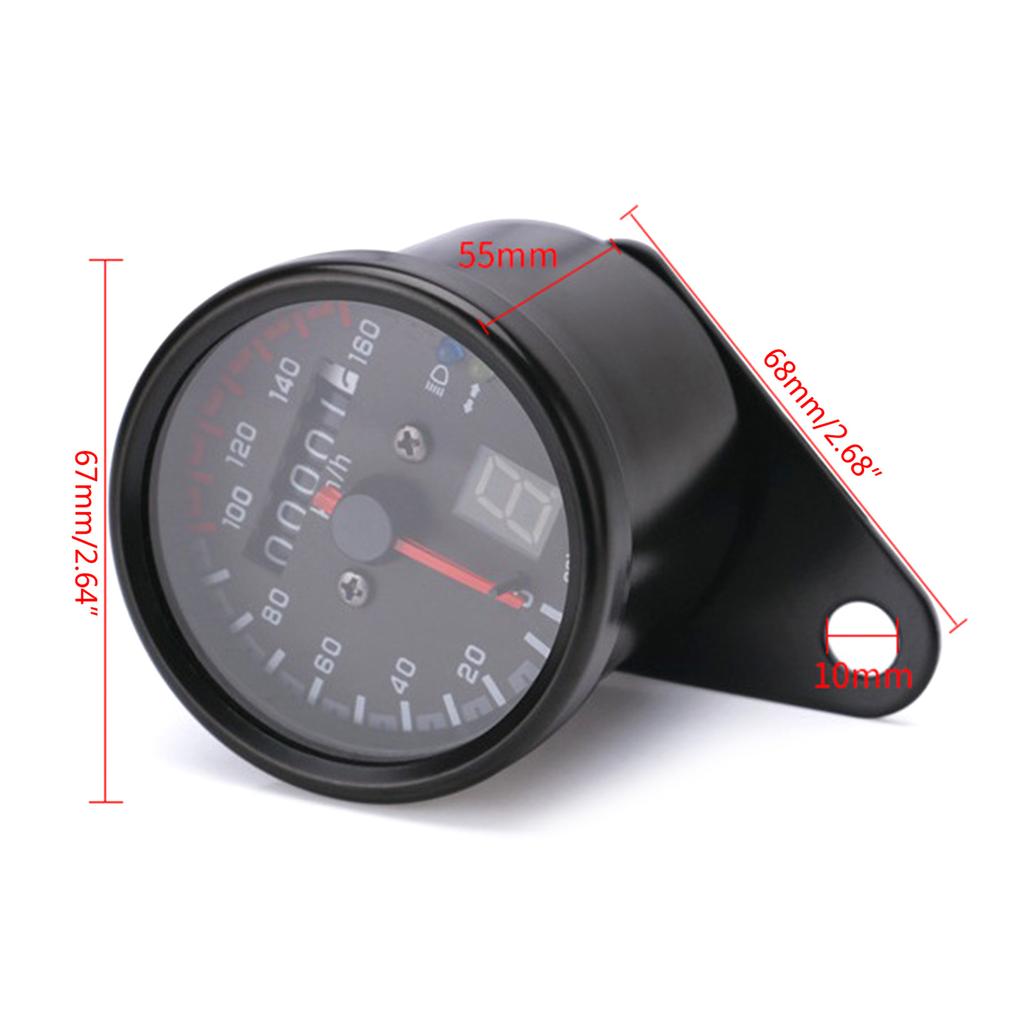 Motorcycle Odometer Tachometer for Iron Horse Earth Vintage Digital Speedometer LED Backlit Motorbike Accessories
