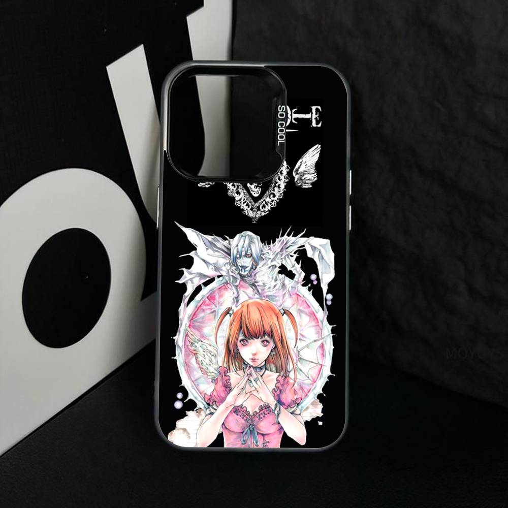 Misa anime D-Death N-Note Silver Plated Inside Phone Case For iPhone 17 16 15 14 11 12 13 Pro Max Plus X XR XS Max Colored