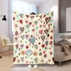 Simple cartoon digitalprinted polyester Bedroom velvet flannel soft sofa cover blanket Fleece soft sofa cover blankets for beds