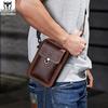 Кожа Crazy Horse Мужская Многофункциональная Сумка-Кроссбоди и На пояс для Мобильного Телефона из Коровьей Кожи