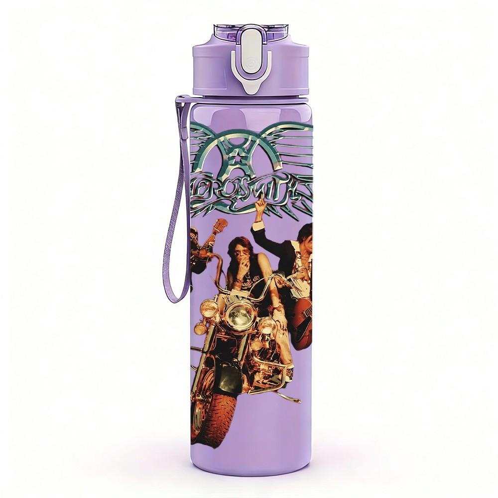 1PC Band Group Photo 750ml sports water bottle leakproof straw lid outdoor office home