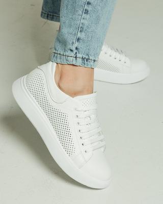 Кроссовки перфорированные 2169 36 белые кожа