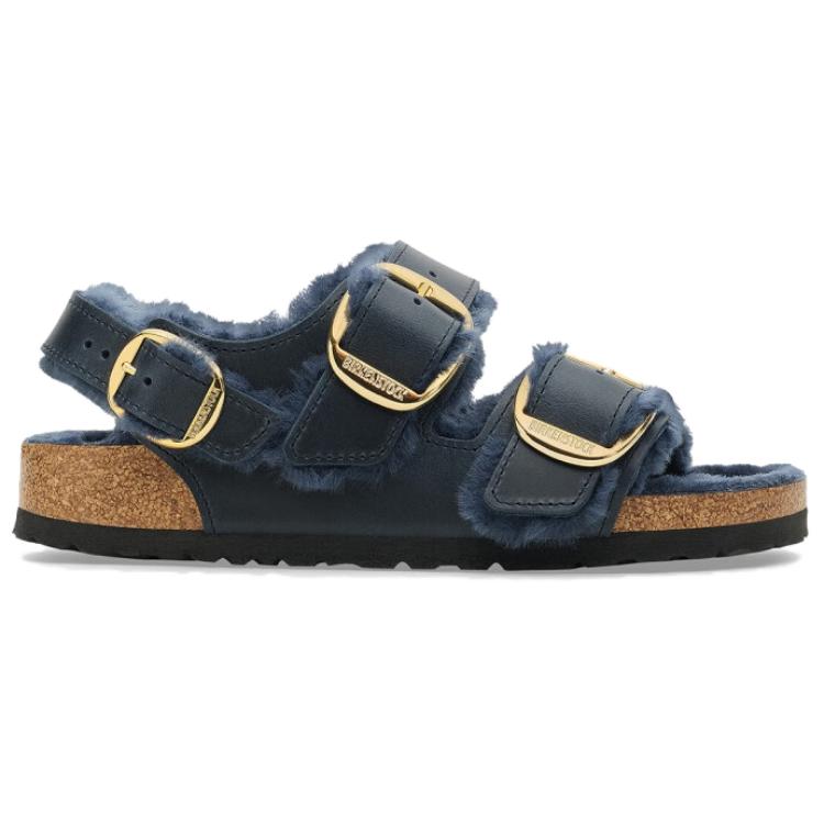 Birkenstock Сандалии на одной лямке из коровьей кожи, женские, на плоской подошве, синие 1028027
