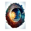5D DIY MosaicCelestial Sun And Moon Full Rhinestones Diamond Painting Cross Stitch Diamond Embroidery Decor Home Decoration