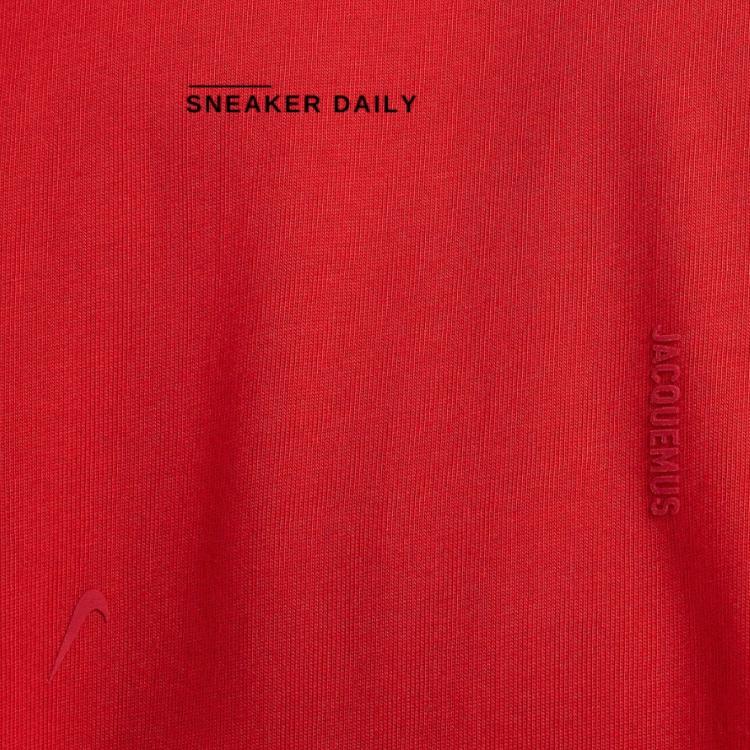 Футболка с логотипом Jacquemus x Nike (Азия) Темно-красный унисекс уличная одежда HF7112-611