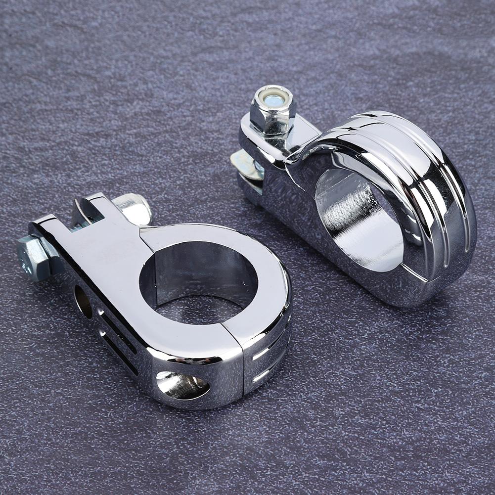 38mm 1.5in   Foot Rest Footpeg Mounting P Clamp Motorcycle Accessory Fit for  (Black )