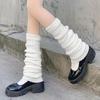 70cm Women Leg Warmers Over Knee Japanese Lolita Style JK Uniform for Girl Sweet Kawaii Up Knitted Socks Foot Warming Cover