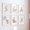 Bear Dinosaur Balloon Moon Cloud Star Nursery Wall Art Canvas Painting Boho Posters Prints Pictures Baby Kids Room Nursery Decor