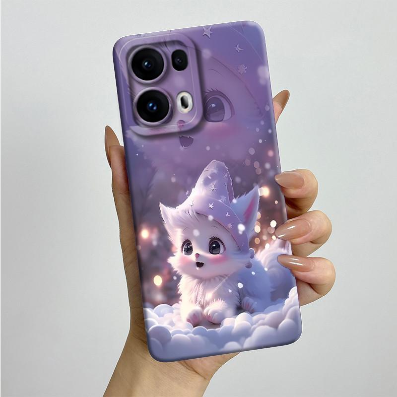 For OPPO Reno 13 Pro CPH2697 Coque Reno 13Pro 5G Soft Silicone Phone Case Sweet Painted Cartoon Bumper Funda Printed Back Cover